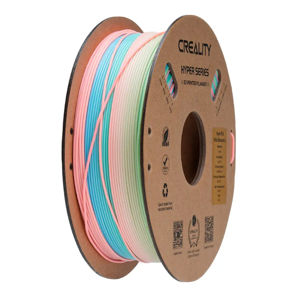 Kit Impressora 3D Creality Hi Combo com Filamentos PLA Flor Selvagem Longa e Hyper Fast PLA Cinza Creality