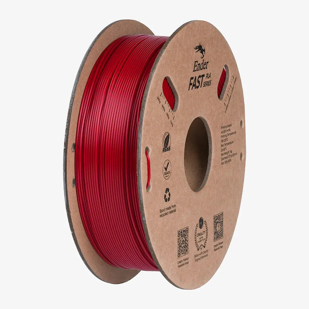 Kit Impressora 3D Creality Hi Combo e Filamento Ender Fast PLA Fogo Vermelho e Filamento PETG Branco Creality