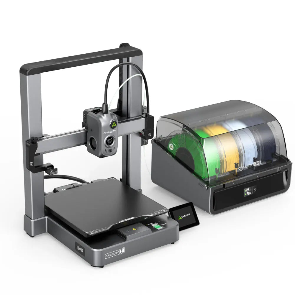 Kit Impressora 3D Creality Hi Combo e Filamento PLA Ender Verde Maçã e Filamento Hyper ABS Preto Creality