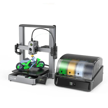 Kit Impressora 3D Creality Hi Combo e Filamentos Hyper Fast PLA Roxo e Ender Fast PLA Cinza Claro Creality