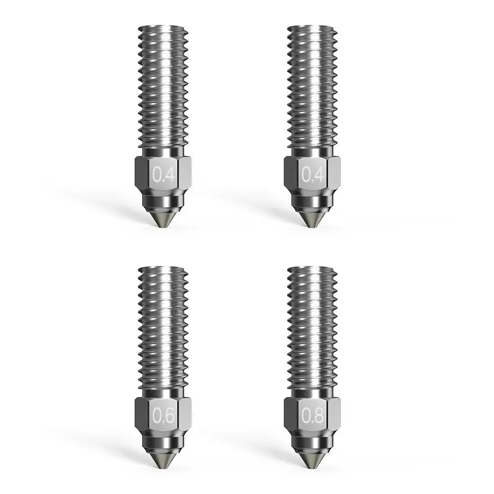 Kit de 4 Bicos para Impressão 3D Creality de Alto Fluxo 0.4mm, 0.6mm, 0.8mm K1 Ender-3 V3 CR-10 SE Creality
