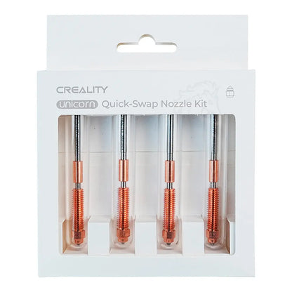 Kit de 4 Bicos para Impressão 3D Creality de Troca Rápida Unicórnio 0.4mm, 0.6mm, 0.8mm K1 Ender V3 Creality