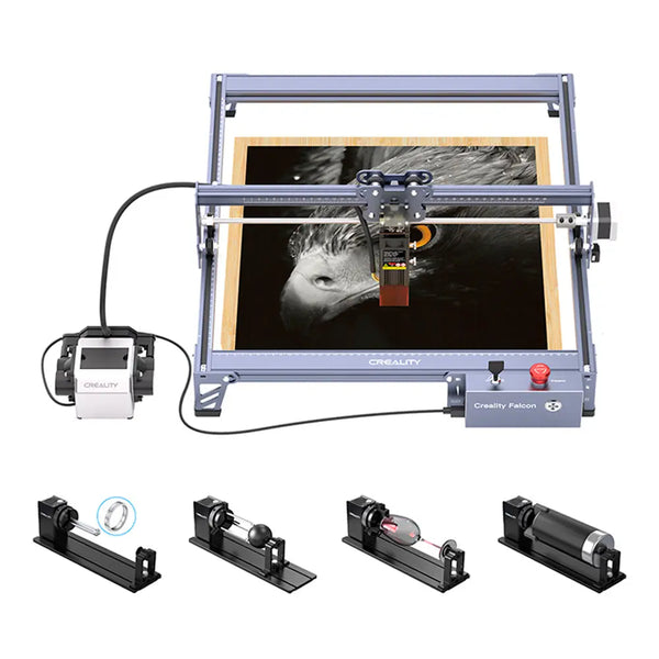 Máquina Gravação a Laser Creality CR-Falcon Pro 10W + Kit Rotativo