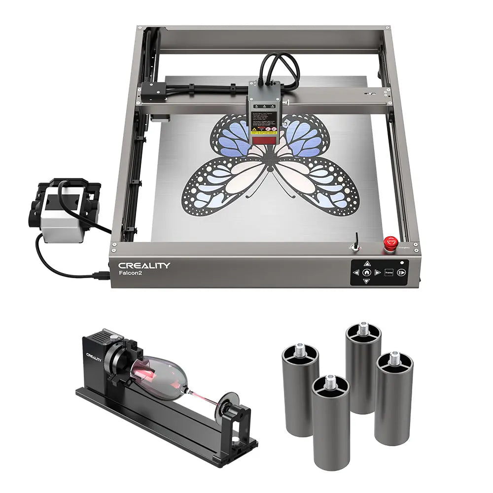 Máquina de Gravação a Laser Creality CR-Falcon2 22W + Kit Rotativo de Gravação Bivolt Creality