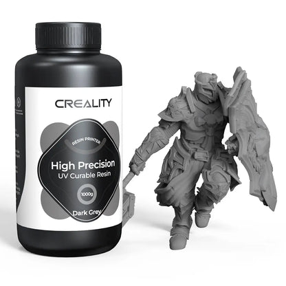Resina p/Impressora 3D Creality Padrão LCD 8K, Cura UV Resina Rápida, Alta Precisão 1 Kg Cinza Escuro Creality