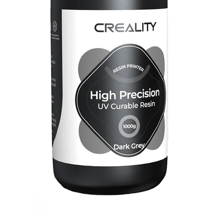 Resina p/Impressora 3D Creality Padrão LCD 8K, Cura UV Resina Rápida, Alta Precisão 1 Kg Cinza Escuro Creality