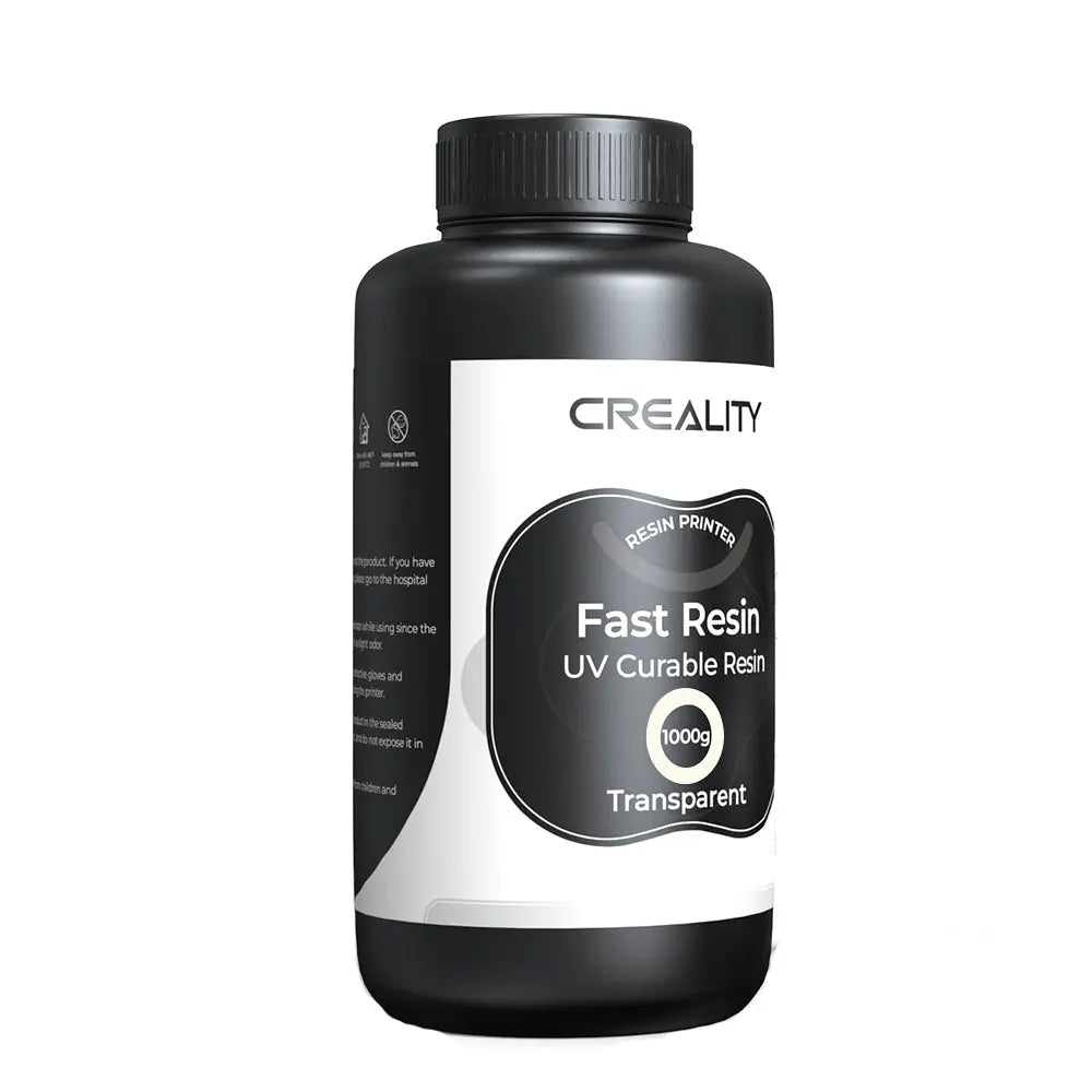 Resina para Impressora 3D Creality Padrão LCD, Cura UV Resina Rápida, Alta Precisão 1Kg Transparente Creality